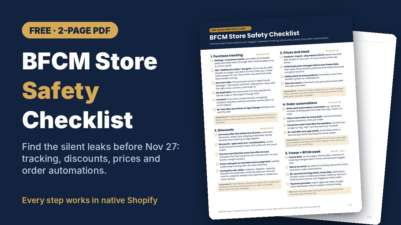 Preview of the 2-page BFCM Store Safety Checklist